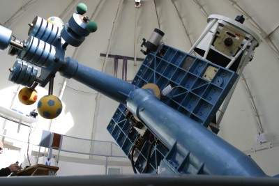 Blick in die Kuppel und auf die Montierung